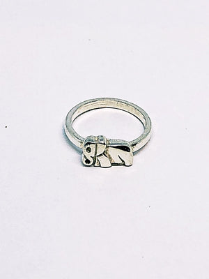 Silver Single Elephant Ring