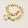 Solid Gold Curb D-link Bracelet