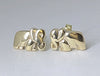 Gold Flat Body Elephant Earings