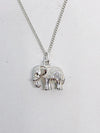 Silver Single Solid 3d Elephant Pendant with Chain