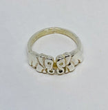 Gold Double Elephant Ring