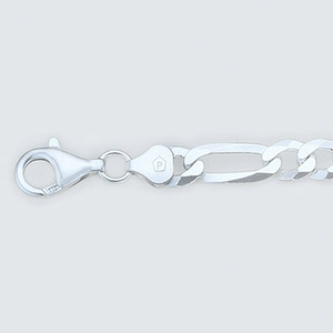 Silver Figaro Bracelet