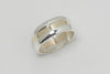 White and Yellow Gold Mens Wedding Ring