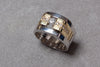 White and Yellow Gold Mens Ring Set