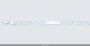 Silver Figaro Identity Bracelet