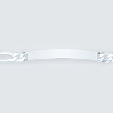 Silver Figaro Identity Bracelet