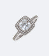 Silver Wedding Bridal Ring with Cubic Zirconia