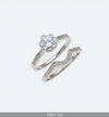 Silver Wedding Ring set with Cubic Zirconia