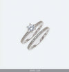 Silver Wedding Bridal Ring Set with Cubic Zirconia