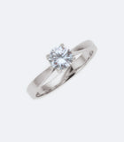 Silver Solitaire Cubic Zirconia Ring